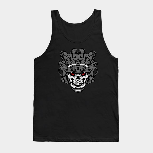 Tactical Skull Tank Top by Kaiink